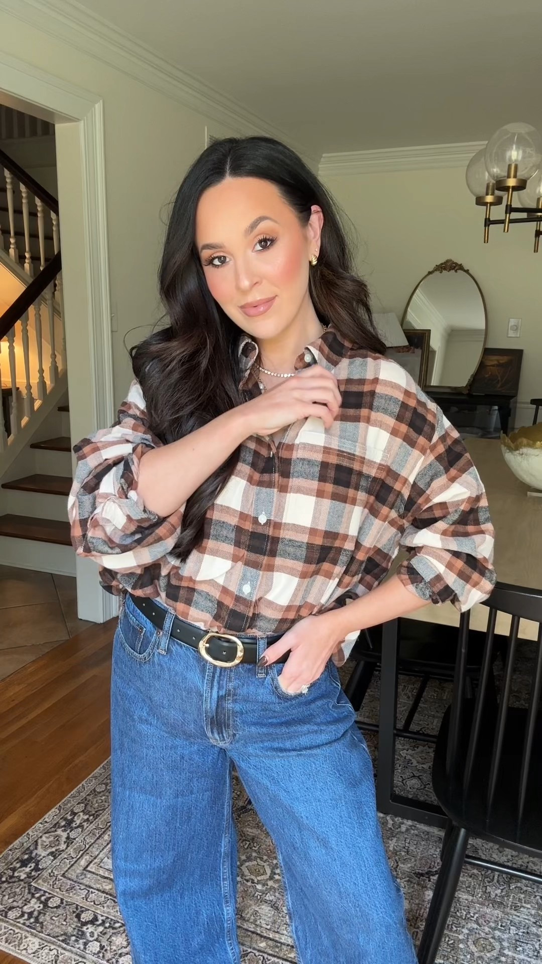 I love a fall flannel! Styling it with jeans and a belt is one of my favorite ways to wear it. Size up in the jeans as they don’t have a ton of stretch. Size up in the flannel for a more oversized look. 

#LTKFindsUnder50 #LTKSeasonal #LTKFallSale