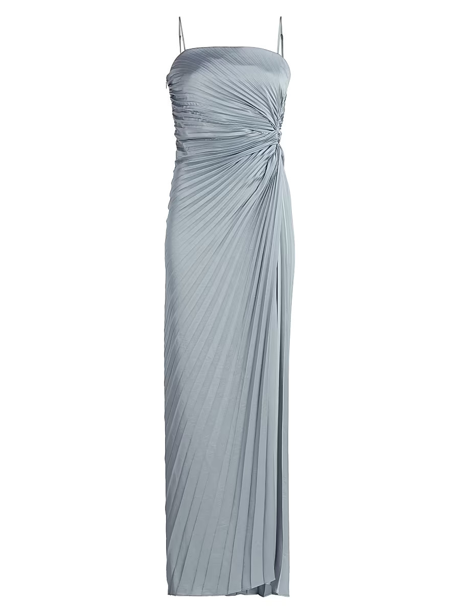 Women's Layla Strapless Pleated Gown - Steel Blue - Size 0 | Saks Fifth Avenue