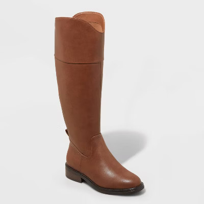 Women's Sienna Tall Riding Boots - A New Day™ Brown 5 | Target