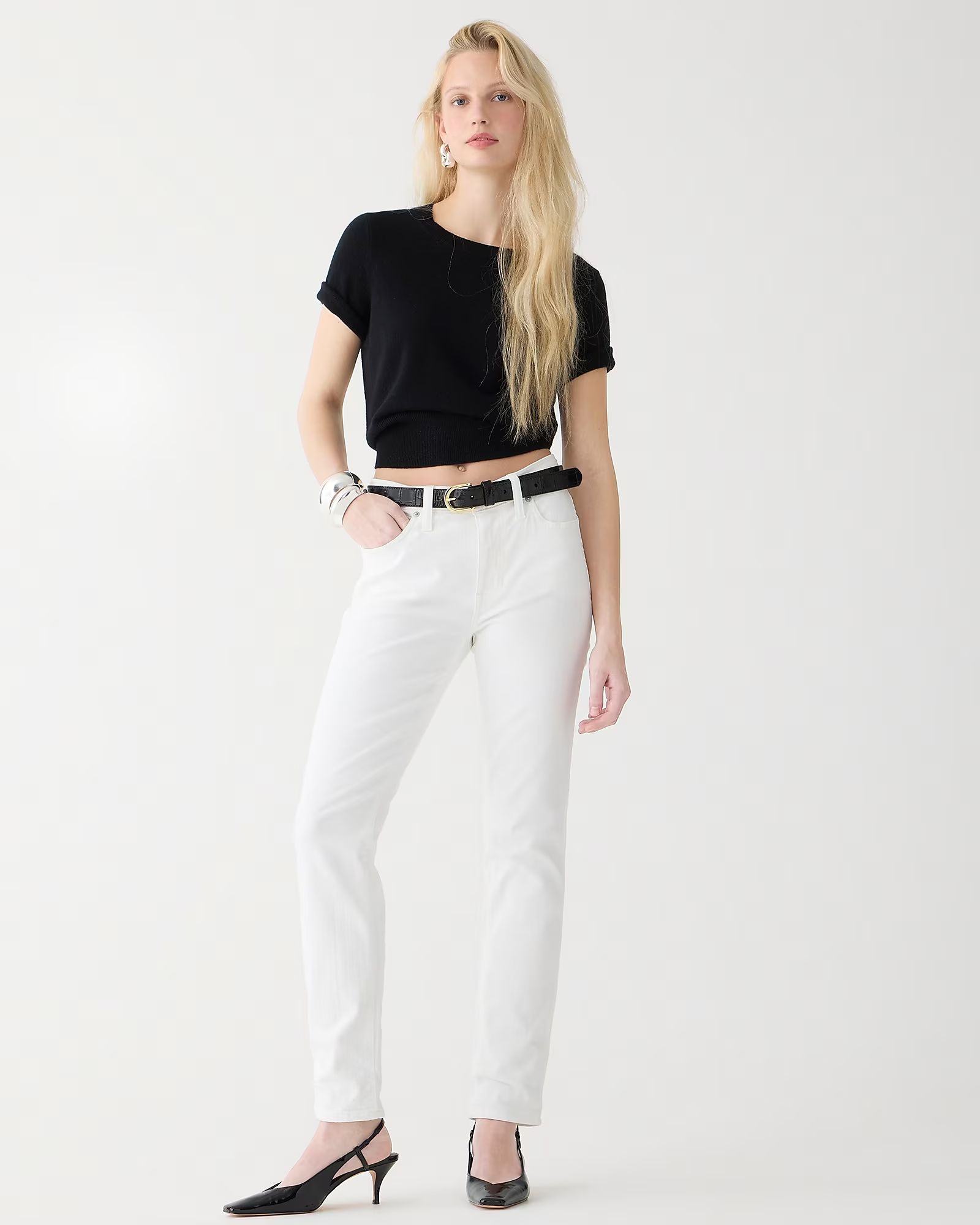 9" vintage slim-straight jean in white wash | J.Crew US