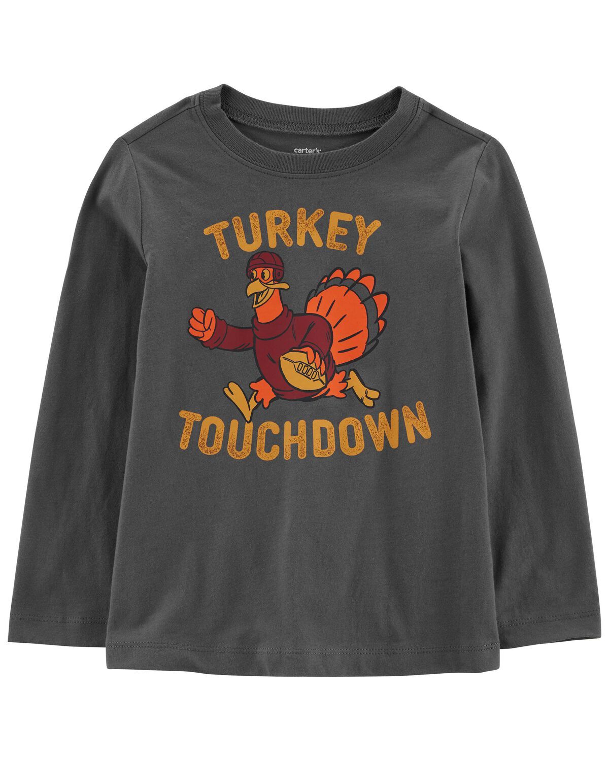 Grey Toddler Turkey Touchdown Graphic Tee | carters.com | Carter's