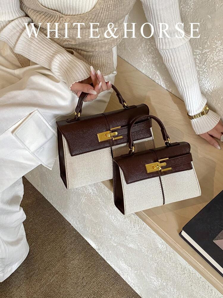 Chic High-End Square Handbag For Women, New Versatile Daily Shoulder Crossbody Tote Bag | SHEIN