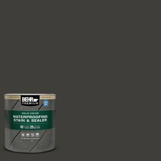 BEHR PREMIUM 1 qt. #SC-102 Slate Solid Color Waterproofing Exterior Wood Stain and Sealer-501304 ... | The Home Depot