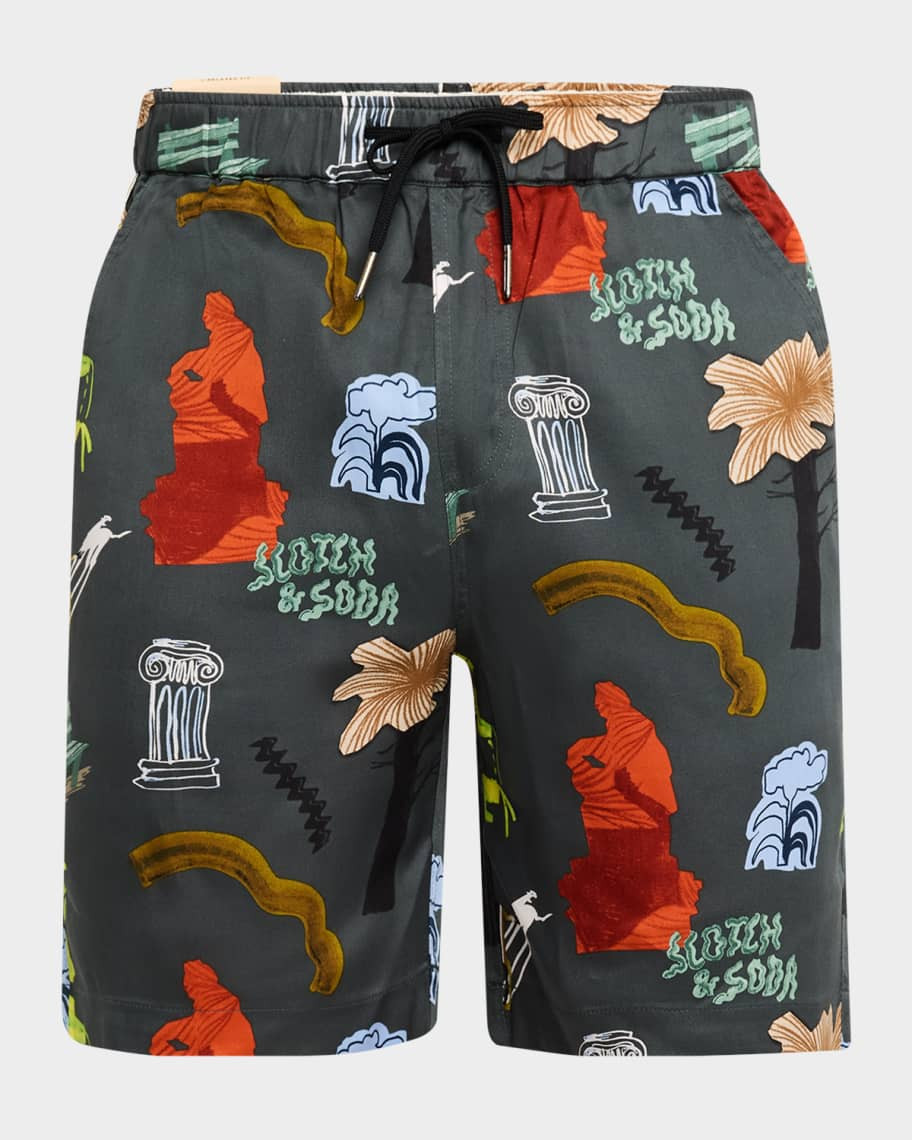 Scotch & Soda Men's Fave Printed Bermuda Shorts | Neiman Marcus