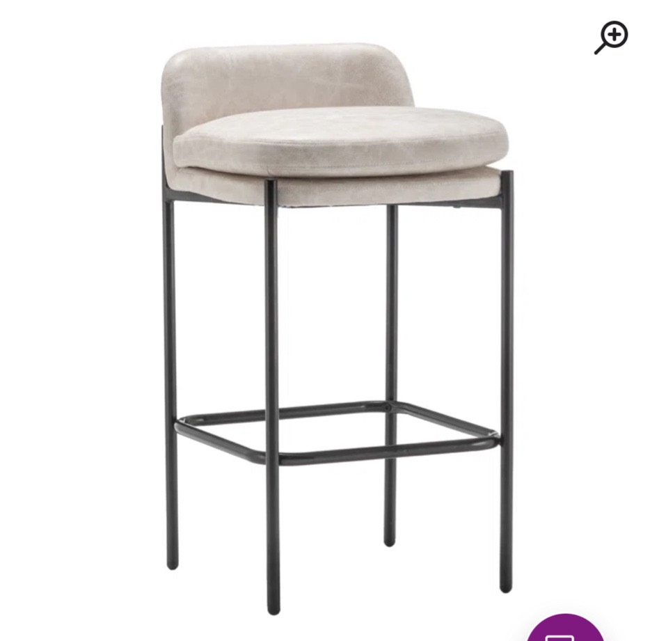 Faux leather and metal frame half back counter stool 
Kitchen island seating
Bar stool 
Barstools 

#LTKsalealert #LTKhome #LTKfamily