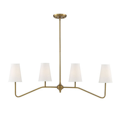 Chandelier, 4-Light, Natural Brass, 5"W (80409EE) | Lighting Reimagined