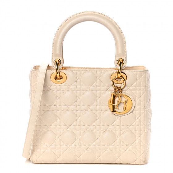 CHRISTIAN DIOR

Lambskin Cannage Medium Lady Dior Light Beige | Fashionphile