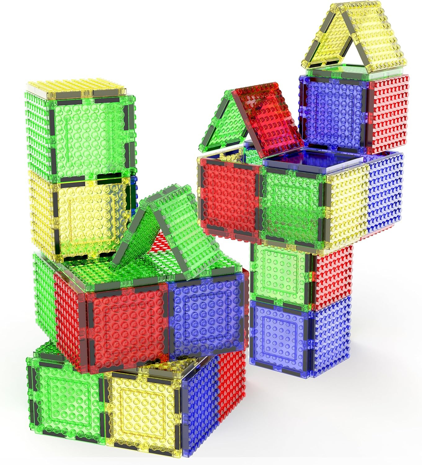 PicassoTiles Magnetic Building Blocks Brick Tiles STEM Creative Magnet Tiles Add Ons Set Construc... | Amazon (US)