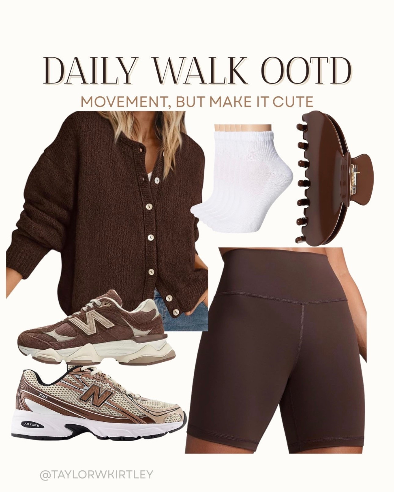 My favorite trendy layered walking outfit lately.  Cute enough for errands, comfortable enough for getting all your steps in and layered so you can wear it during the winter to spring transition:
• oversized cardigan (the ultimate cozy layer)
• high rise biker shorts for a flattering, sculpted fit
• ankle socks + cute walking sneakers for all day comfort

This look is perfect for hot girl walks, coffee runs, travel days, casual weekends, and everyday athleisure when you want to feel put together without overthinking it. The oversized layer balances the fitted biker shorts for that relaxed, elevated sporty vibe that’s everywhere right now.

Comfortable, flattering, and easy to recreate. The ideal walking outfit for women in their 30s.

#WalkingOutfit #AthleisureStyle #BikerShortsOutfit #WomenInTheir30s #OversizedCardigan #CasualChic #EverydayAthleisure #HotGirlWalk #ComfyStyle #SportyStyle #EffortlessOutfit #WellnessLifestyle #StepGoals 

 #LTKdayinmylife #LTKgrwm #LTKootd

#LTKfitnessgoals #LTKActive #LTKootd