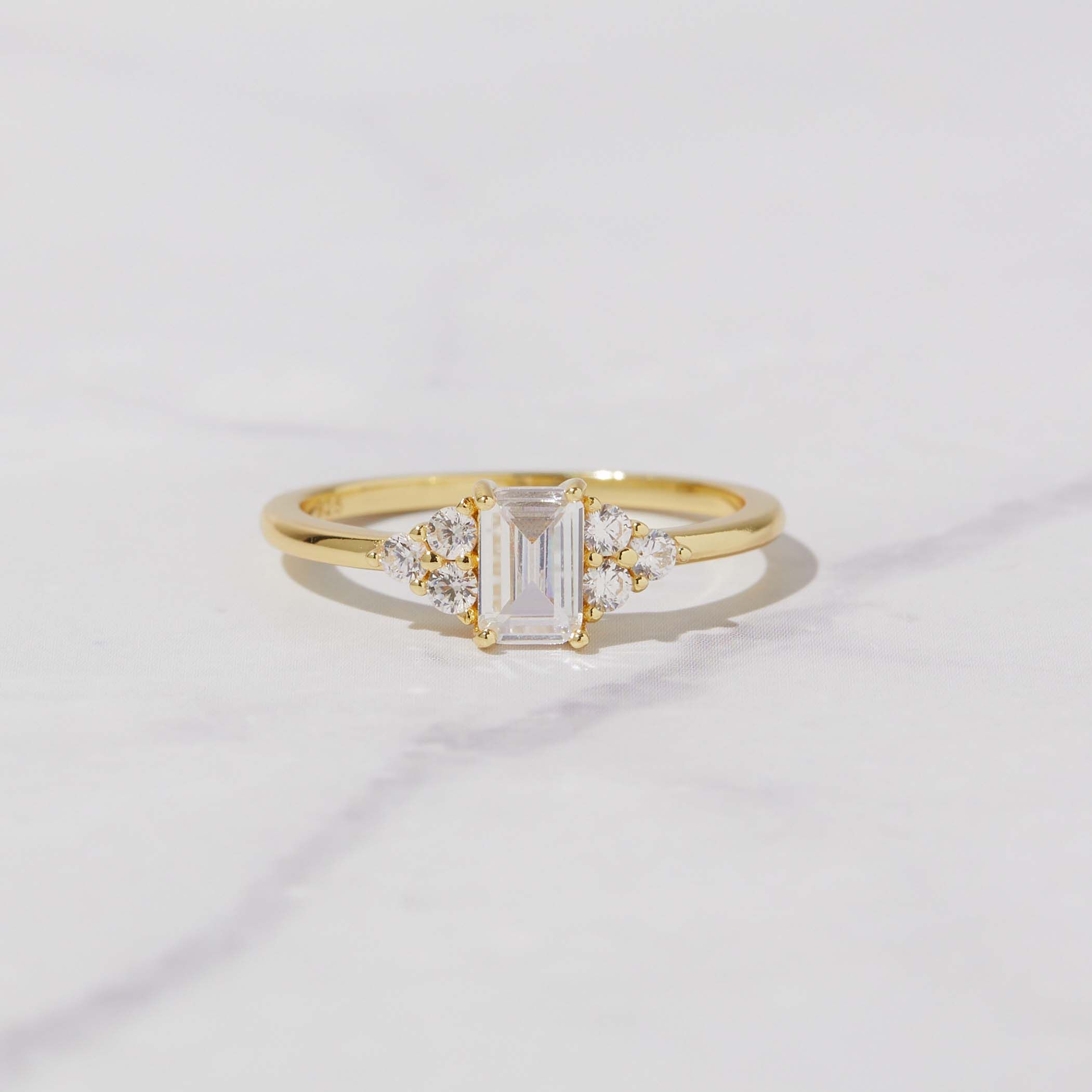 Emerald Cut Stacking Ring | Sami Jewels