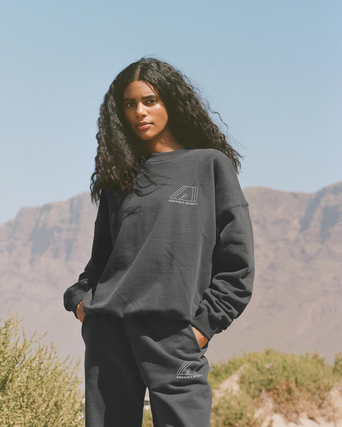 "A" Oversized Sweatshirt - Graphite Grey | Adanola UK
