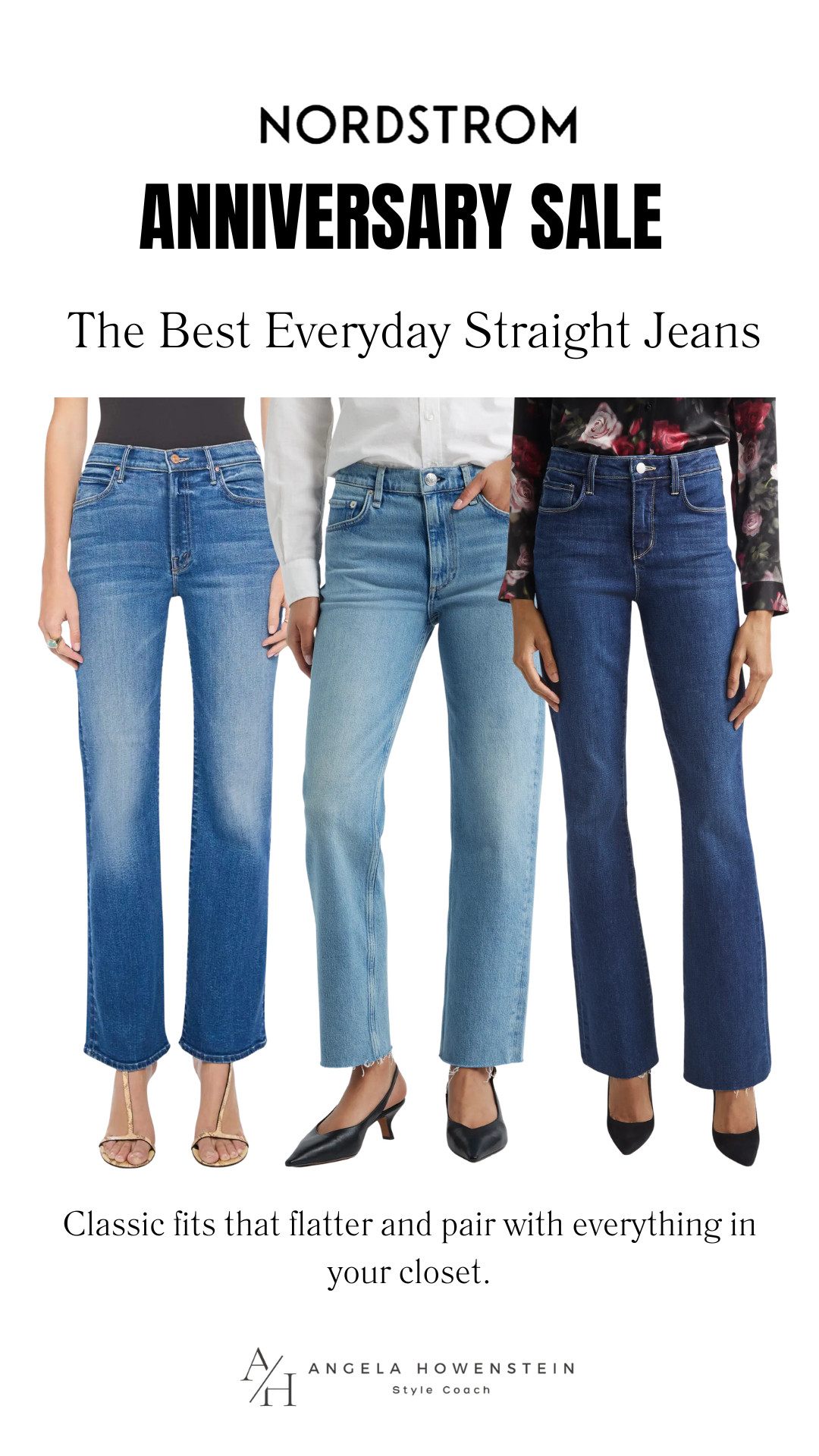 A great straight leg jean never goes out of style. These Nordstrom Anniversary Sale favorites are flattering, comfortable, and easy to dress up or down, making them the perfect everyday denim you'll reach for year-round.

👩‍💻 LTK PRO TIPS
❤️ Heart = Support my posts ;-)
🔖 Save = Get sale & restock alerts for the things you love!
📋 Lists = Keep favorites organized (List ideas: Christmas, Birthdays, and Vacations!)
📲 Share = Send lists and products to a friend (or your daughters like me).
💬 Comment = Ask me anything, and I'll answer. ;-) 

 #LTKootd #LTKOver40 #LTKSaleAlert