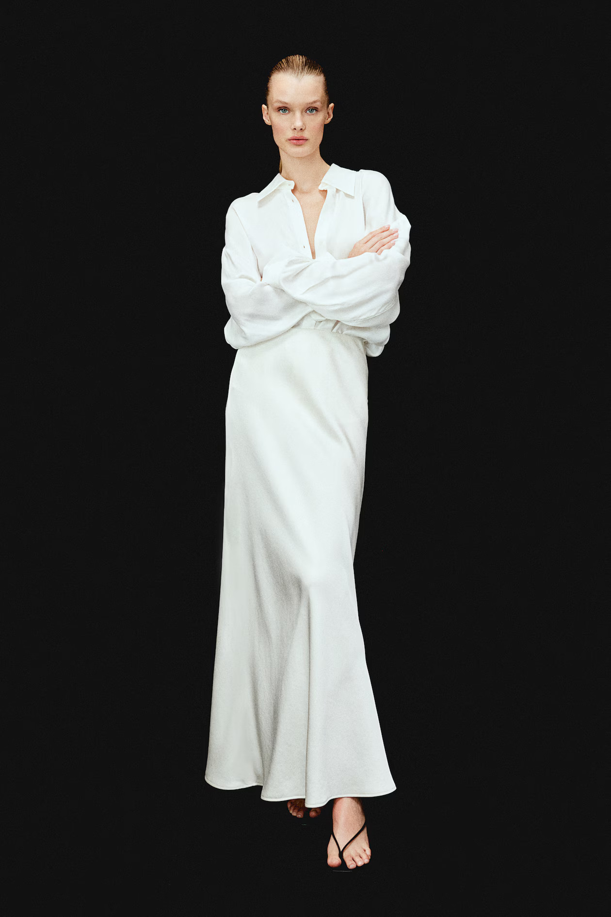 Jupe maxi - Taille régulière - Longue - Blanc - FEMME | H&M FR | H&M (FR, IT, ES, PT, BE)