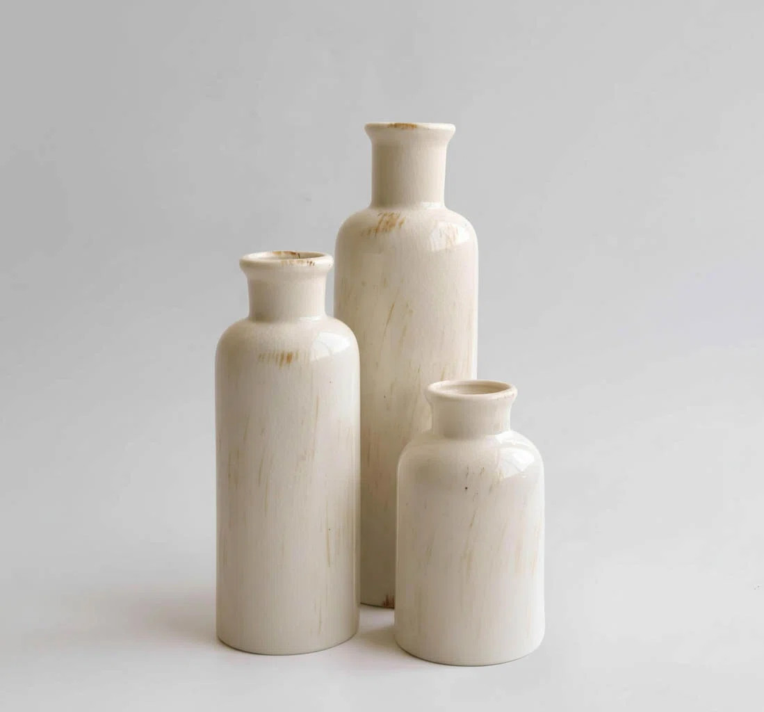 Ceramic Vase Set, Farmhouse Decor, Home Decor | Wayfair North America