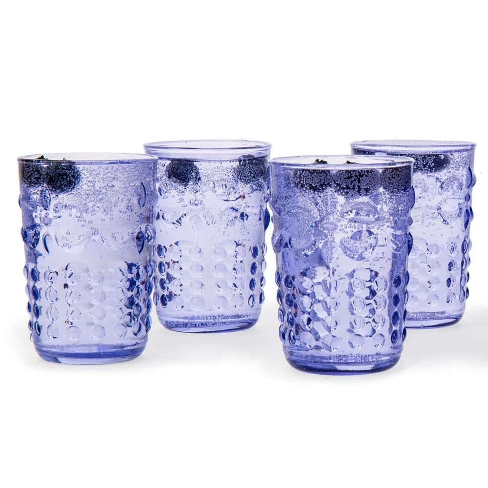 Luna Bazaar Fleur de Lys Juice/Wine Drinking Glass (6 Piece Set, Light Blue, Holds Approx 3.5 oz)... | Walmart (US)