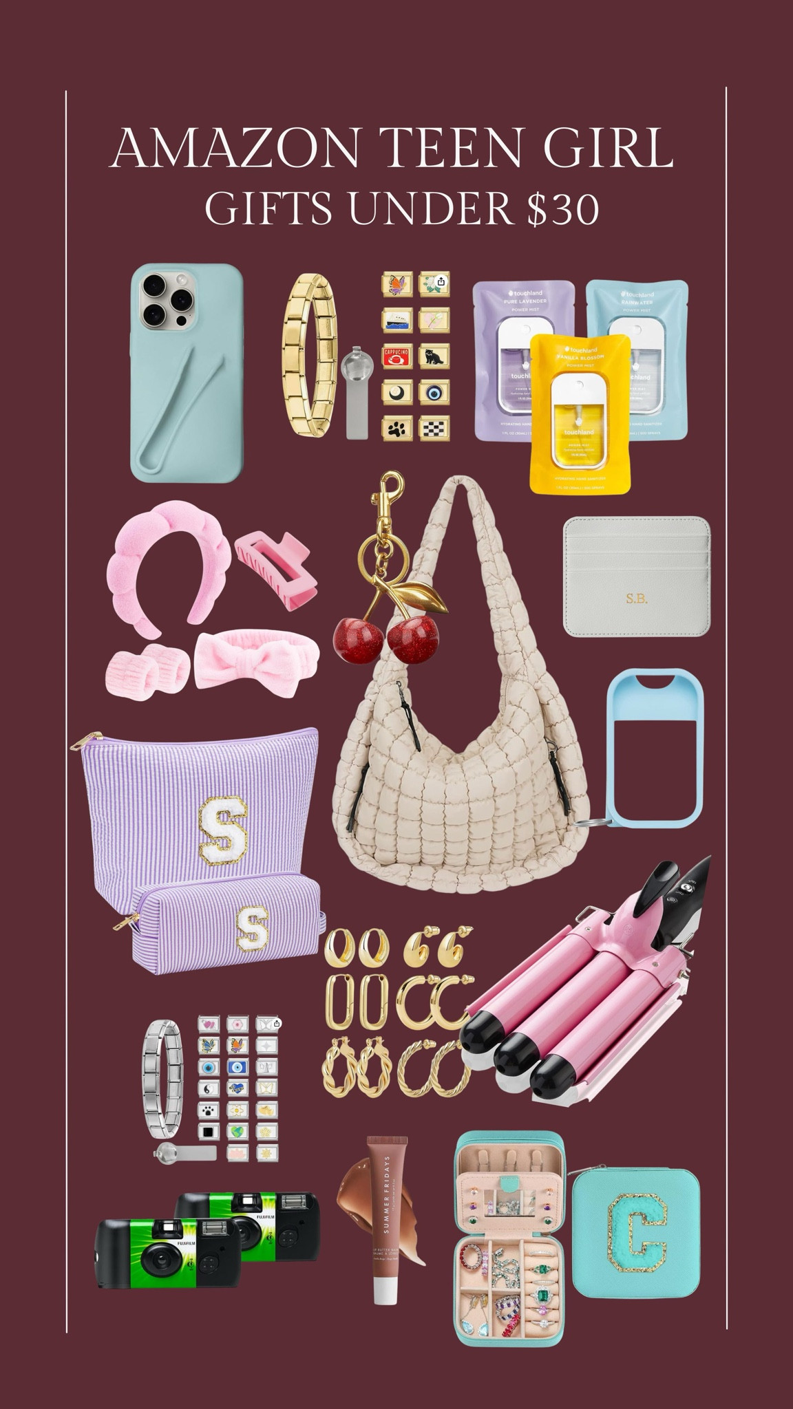 Amazon teen girl gift guide under $30! Most of these make great stocking stuffers 💖

Teen gift gift, tween girl gift, Amazon gifts, Amazon stocking stuffers, gift exchange gifts, teen girl accessories, gift for her, Amazon finds, Christine Andrew 

#LTKHoliday #LTKKids #LTKGiftGuide