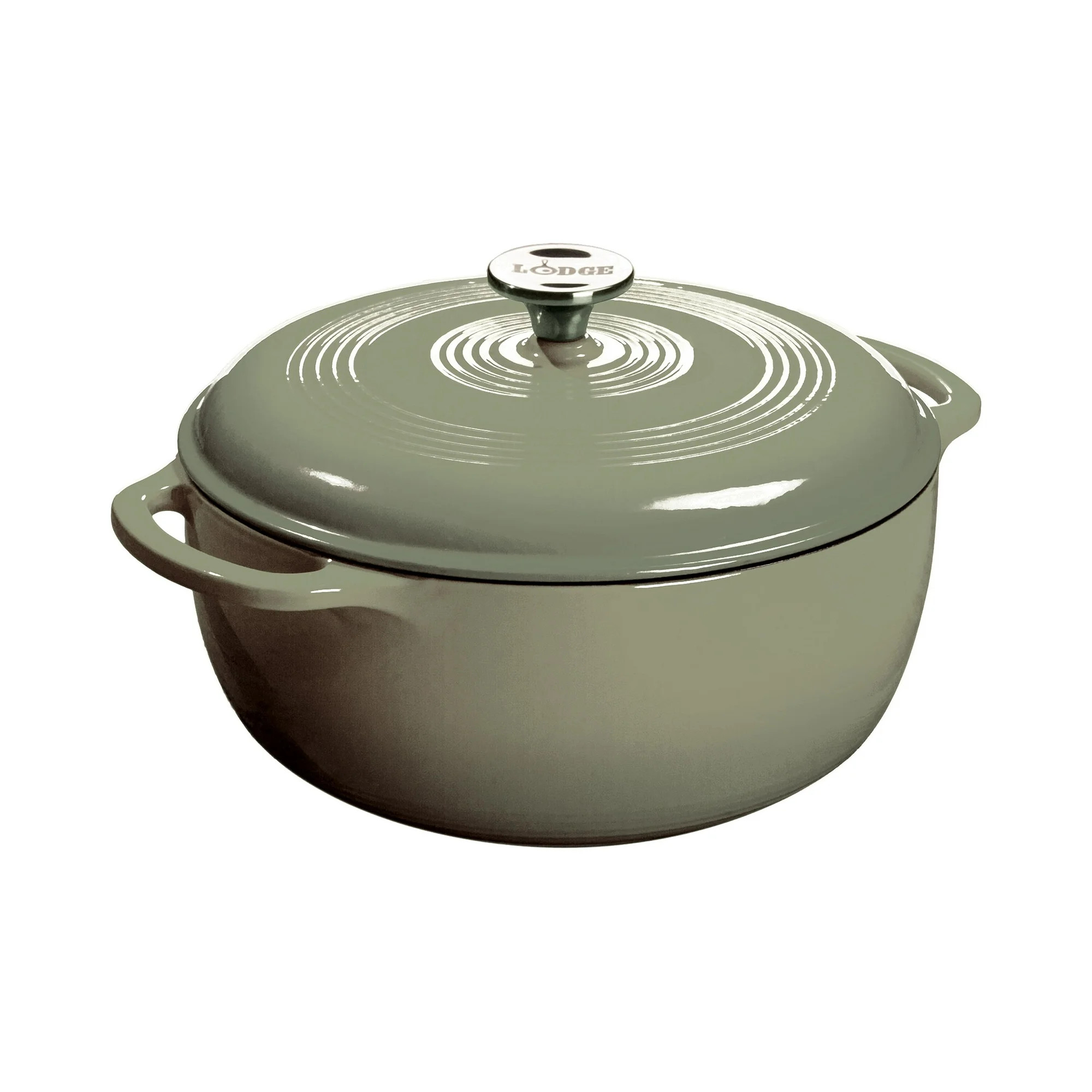Lodge Cast Iron 6 Quart Enameled Cast Iron Dutch Oven, Sage | Walmart (US)