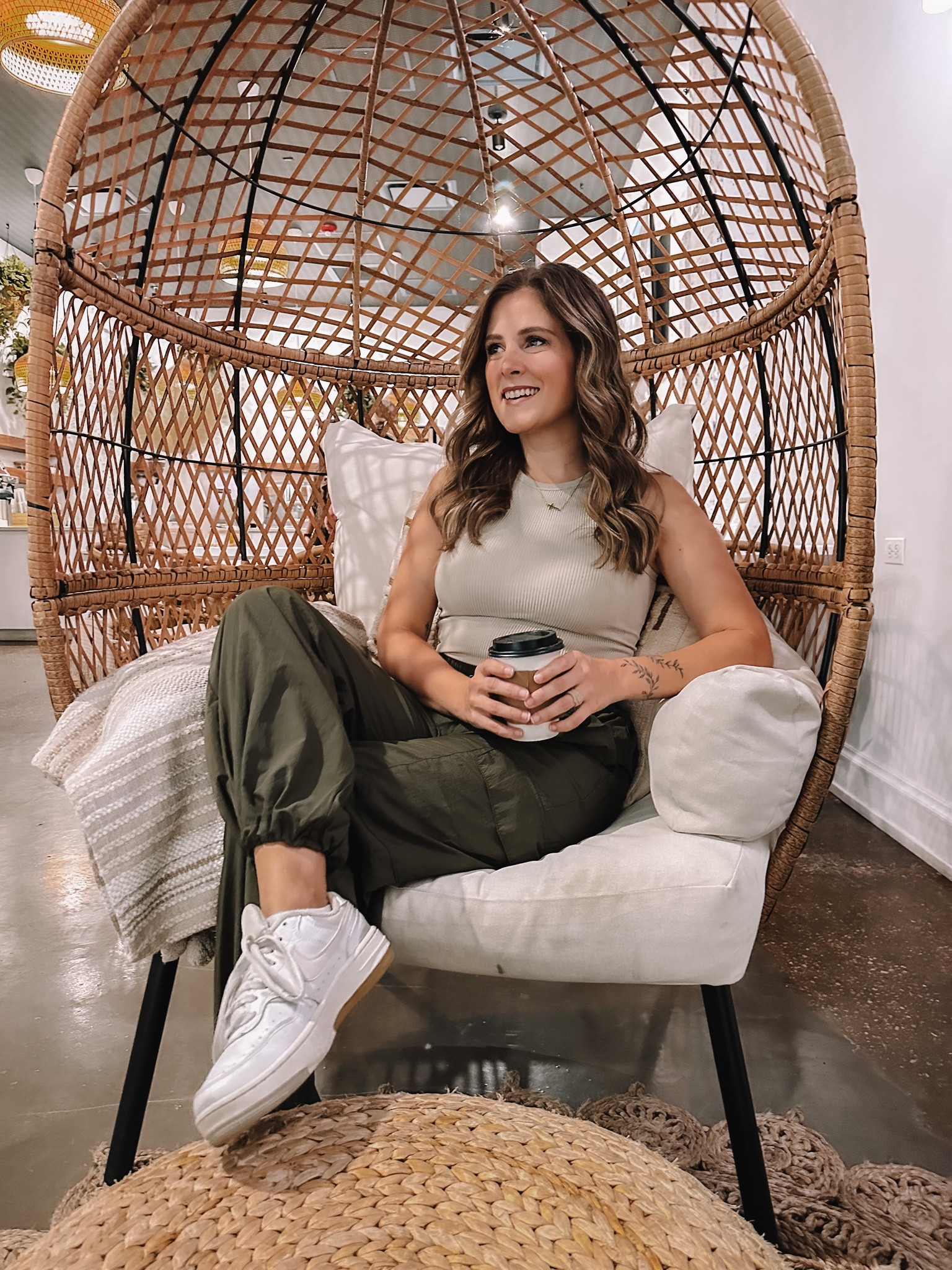 Current office situation 💚 styling my cargo pants with a ribbed crop top & sneakers 

#LTKSeasonal #LTKfindsunder50 #LTKstyletip