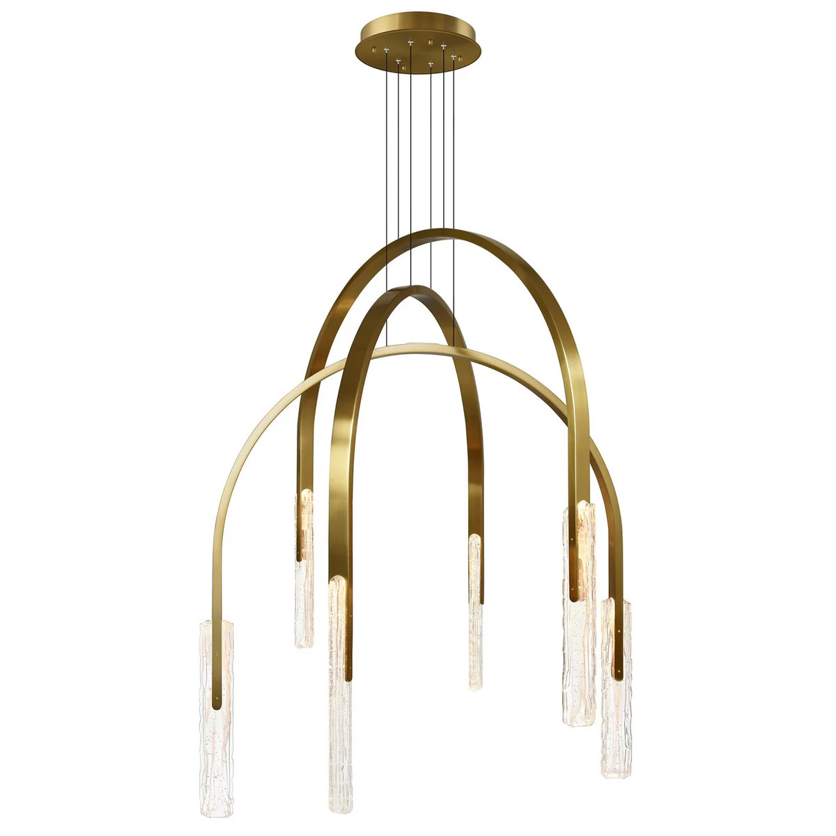 Curva LED Chandelier Brass | Lighting Design