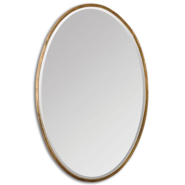 Herleva Gold Oval Mirror - Antique Gold - 17.75x28x1.125 | Bed Bath & Beyond