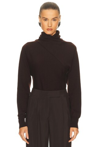 Cashmere Wrap Collar Sweater | FWRD 