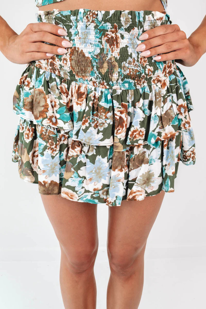 Days Of Summer Skort - Green Floral | The Impeccable Pig