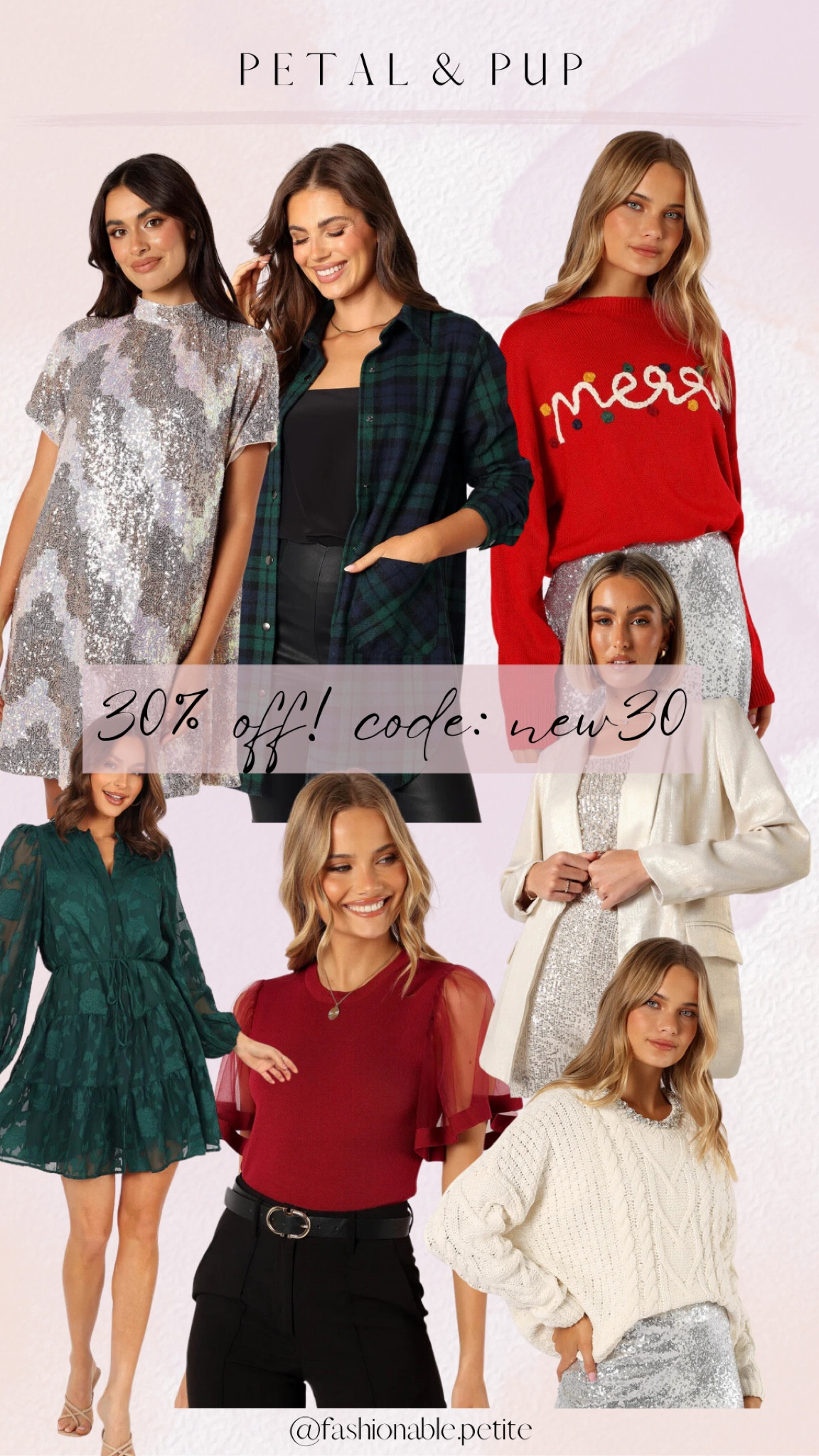 Holiday outfits 30% off! Winter outfit. Holiday party. New Year’s Eve. Christmas party. Party outfit. Sequins. Festive. NYE. Petal and Pup. 

#LTKsalealert #LTKHoliday