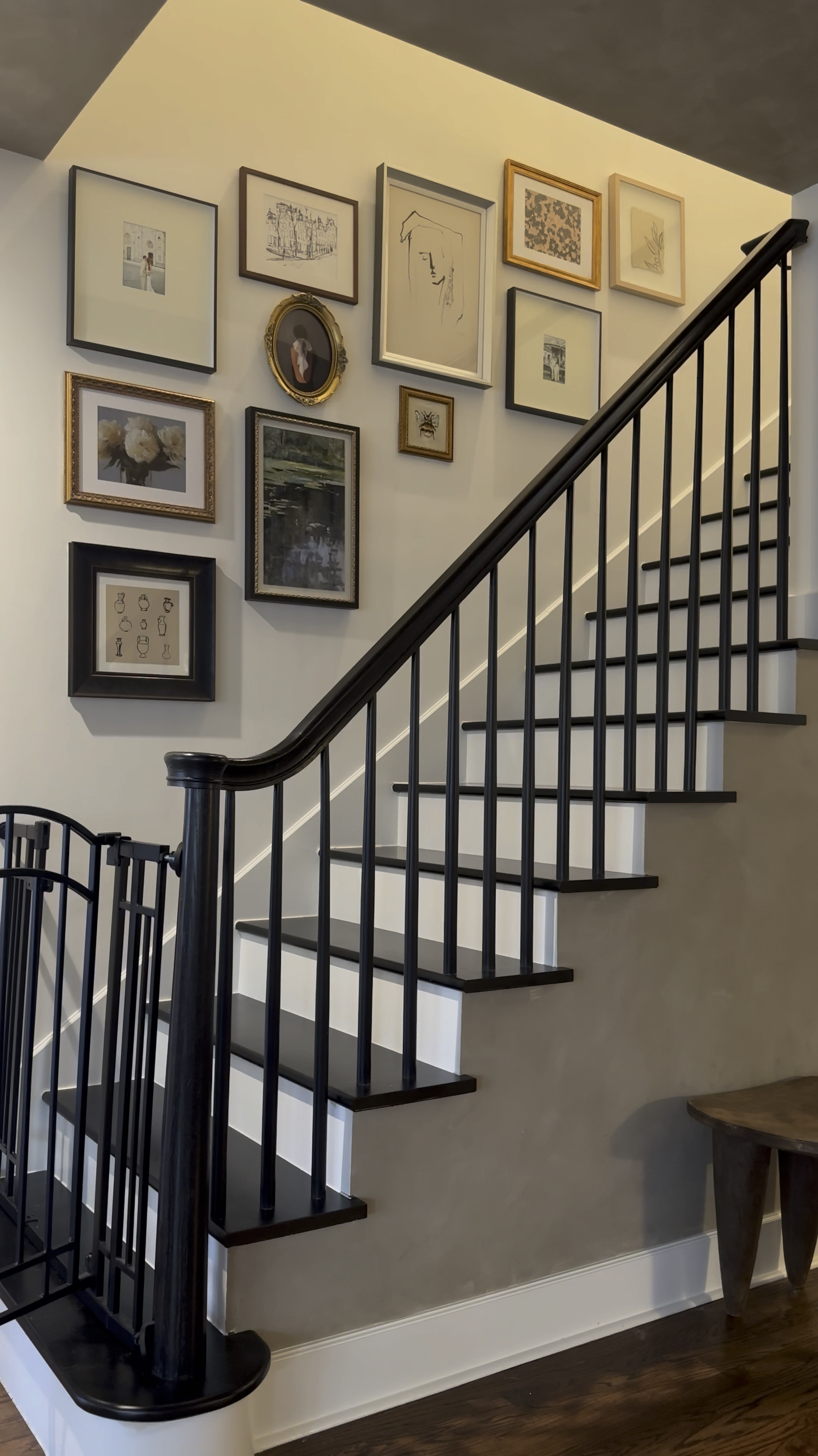 Everything I used for my gallery wall! The dimensions of the frames & prints are below.

Row 1-
Top: 5x7 wedding photo, frame: 16x17.75
Middle: 8x10 photo, frame 13.5x16.5
Bottom: preframed 15.5 x 13.5

Row 2-
Top: 8x10 print, 12x15 frame
Middle: 8x10 photo, 10x12 frame
Bottom: peframed 14x21

Row 3-
Top: pre frames 17x23
Bottom: pregeamed 8x8

Row 4- 
Top: 8x10 print, 13x16 frame
Bottom: 4x6 wedding photo, 15x15 frame 

Top Right: 6x7.5 peint, 13.25 x 15.25 (this frame was custom made at a local framer for this print)

Paint colors are Portola Paints limewash in Beverly & Benjamin Moore White Dove.

#LTKFindsUnder50 #LTKHome #LTKWatchNow