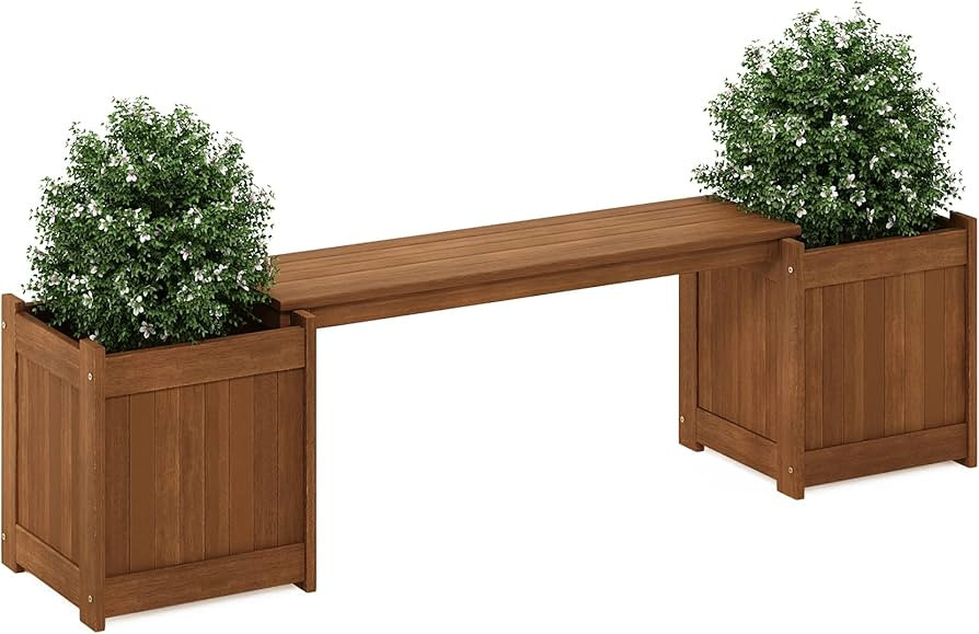 Furinno FG16011 Tioman Hardwood Flower Box, Brown | Amazon (US)