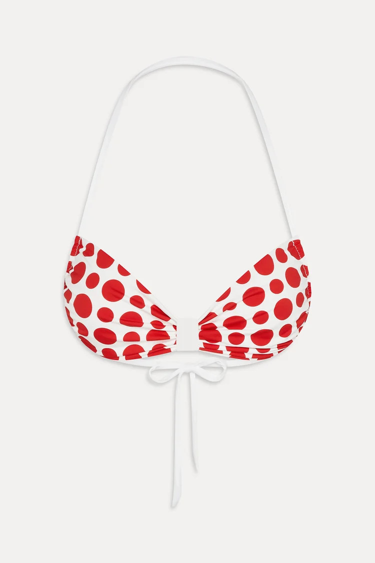 Reece Halter Bikini Top - Red Dottie | Frankies Bikinis
