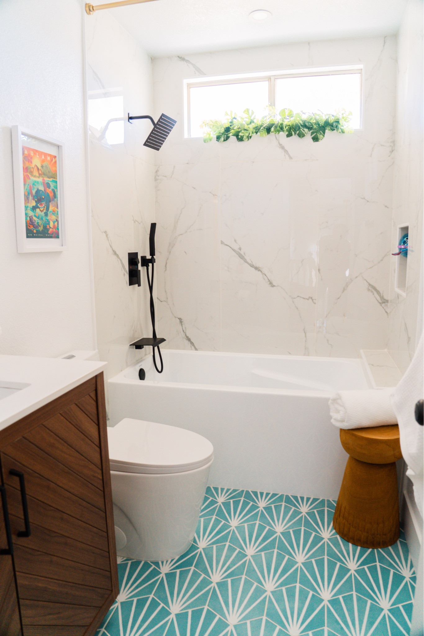 Kids Bathroom Renovation sprinkled some Disney magic. The design is simple, easy to clean, and timeless, so the kids won't outgrow it. Home renovation idea, Reno inspo 

#LTKfamily #LTKkids #LTKhome