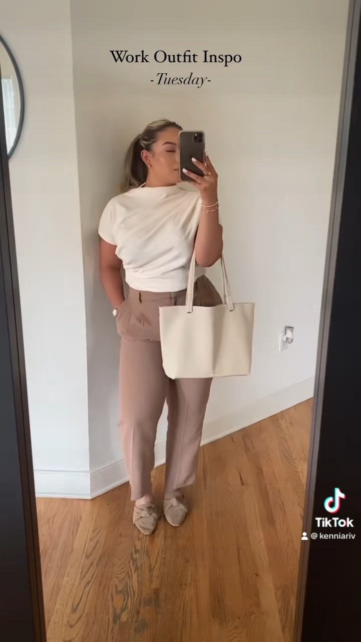 Work Outfit Inspo, sizing 👇🏼 

Top: M (has a lot of stretch) 

#LTKSeasonal