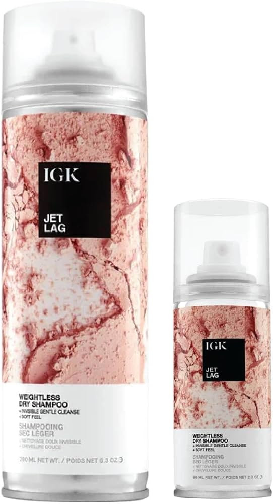 IGK Jet Lag Invisible Dry Shampoo | Full + Travel Size | Weightless Buildable Formula+ Finely Mil... | Amazon (US)