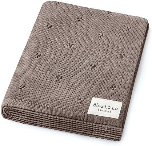 Organic Pointelle Receiving Swaddle Blanket for Boys & Girls - 100% Luxury Organic Soft Cotton Kn... | Amazon (US)