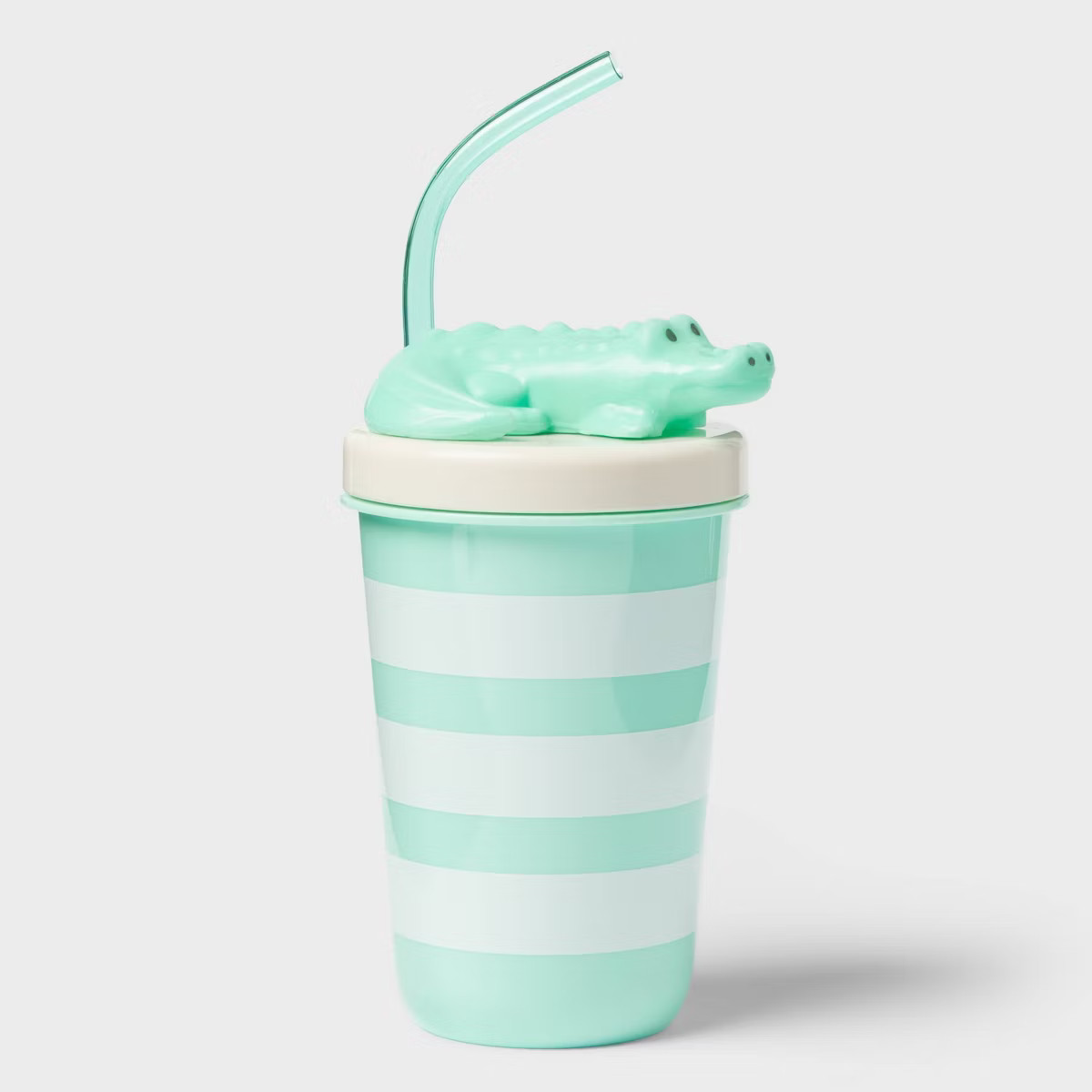 17 fl oz Tumbler with Figural Alligator Lid Green - Sun Squad™ | Target