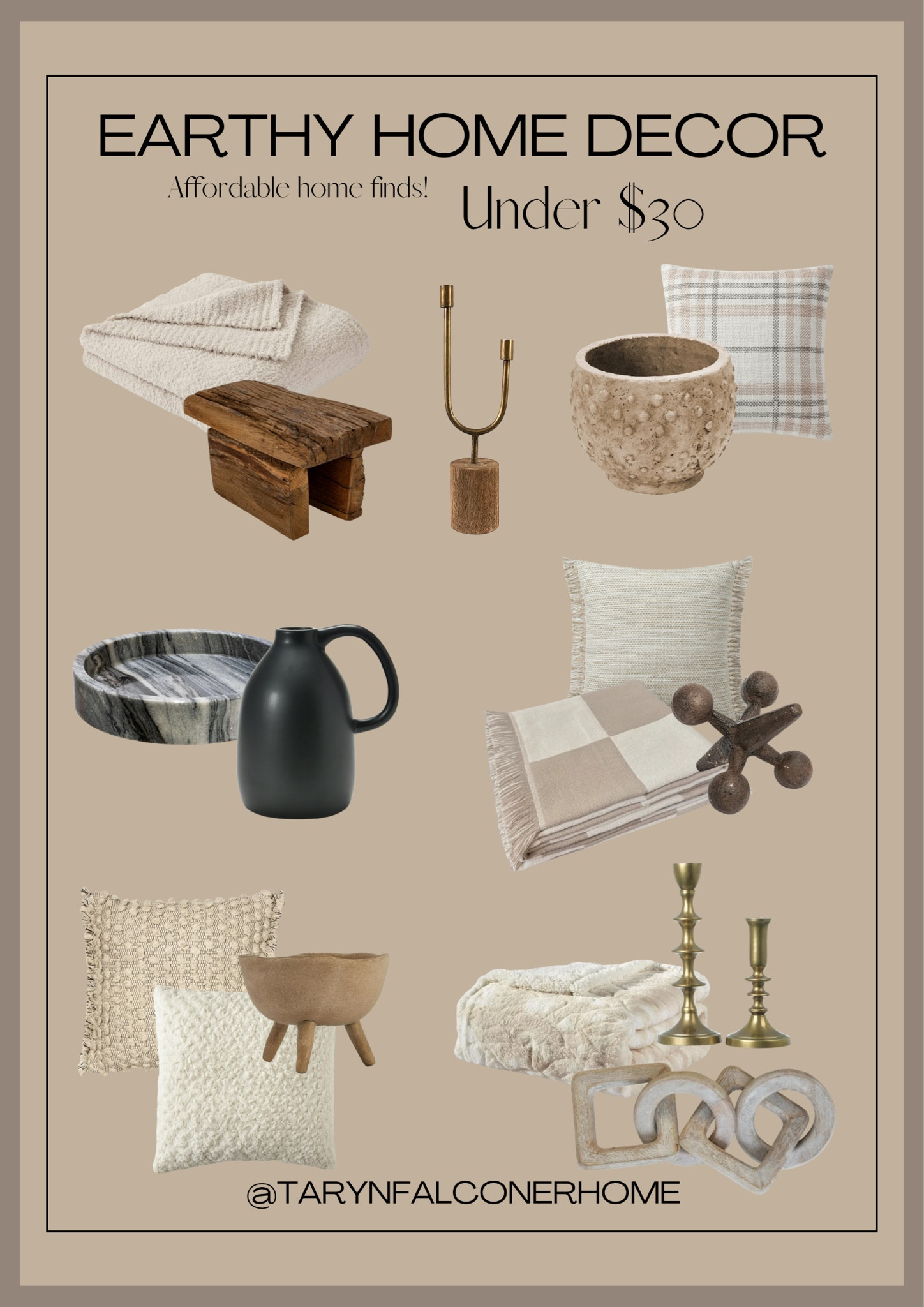 Earthy home decor finds! All for under $30!

#homedecor #warmneutrals #earthydecor #decorating #fallstyle #autumndecor #neutralhome #budgetfriendly #affordabledecor

#LTKstyletip #LTKcasa

#LTKFindsUnder50 #LTKHome #LTKStyleTip