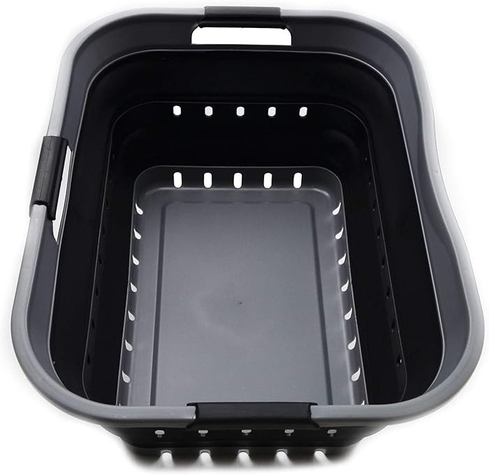 SAMMART 42L Collapsible Plastic Laundry Basket - Foldable Pop Up Storage Container/Organizer - Sp... | Amazon (US)