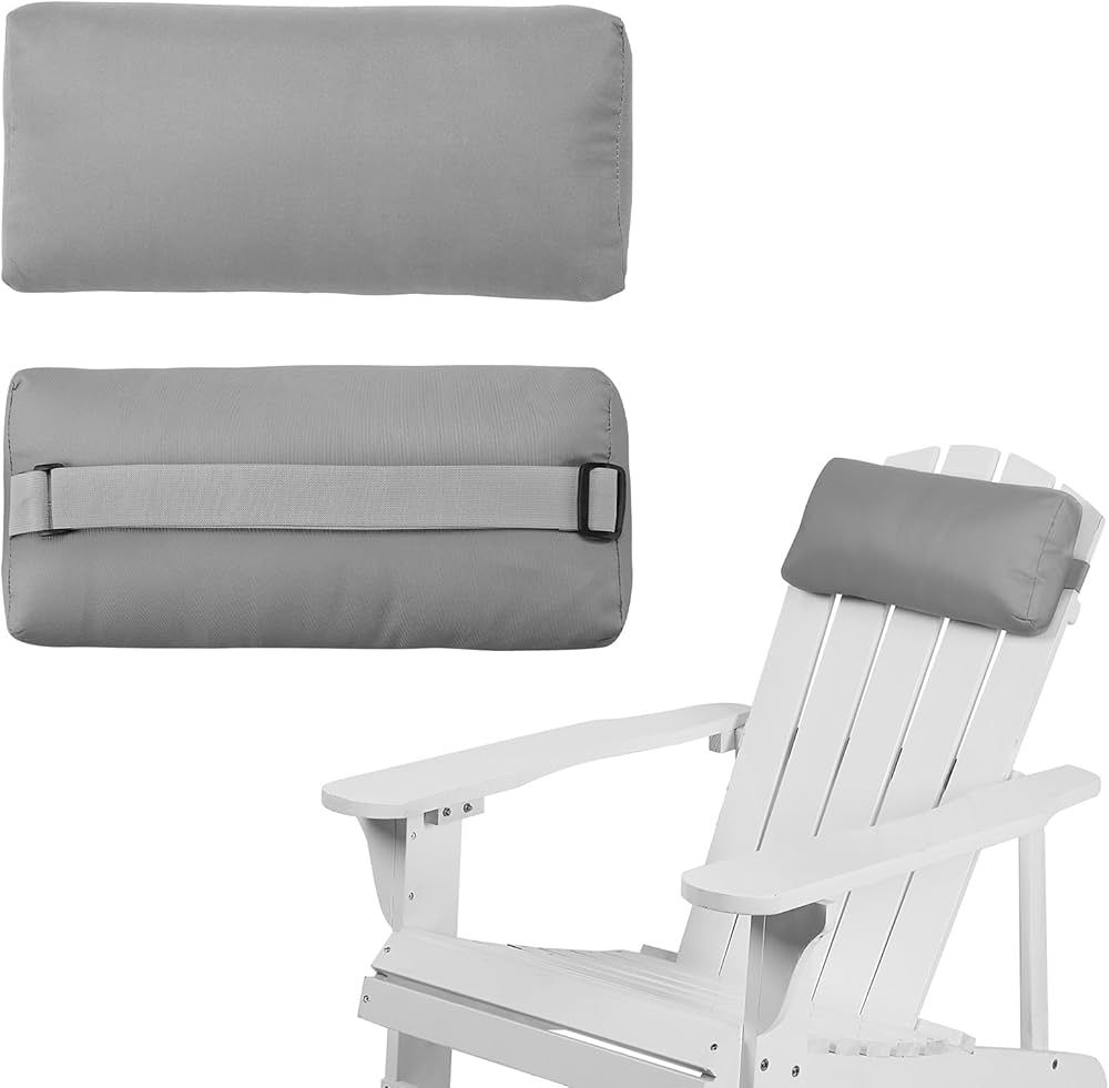 Rasugarlary Chaise Lounge Head Pillow, 2 Pack Outdoor Lounge Chair Pillows with Adjustable Strap ... | Amazon (US)