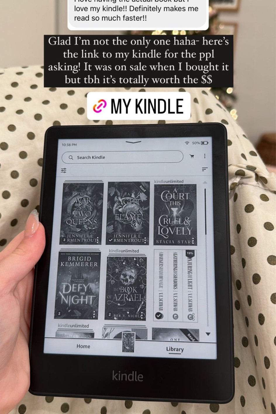 Honestly… I love my kindle!! Makes reading somehow faster for me?? It’s so convenient to have on the go or whenever I need it! 
#books #amazon 

#LTKGiftGuide #LTKU
