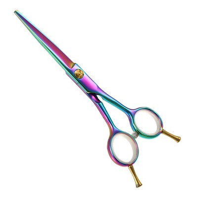 Unique Bargains Hair Cutting Scissors Professional Barber Scissors Stainless Steel Razor 5.9" Long Multicolor | Target