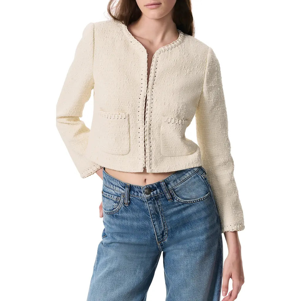 rag & bone Cheyenne Tweed Jacket in White at Nordstrom, Size 0 | Nordstrom