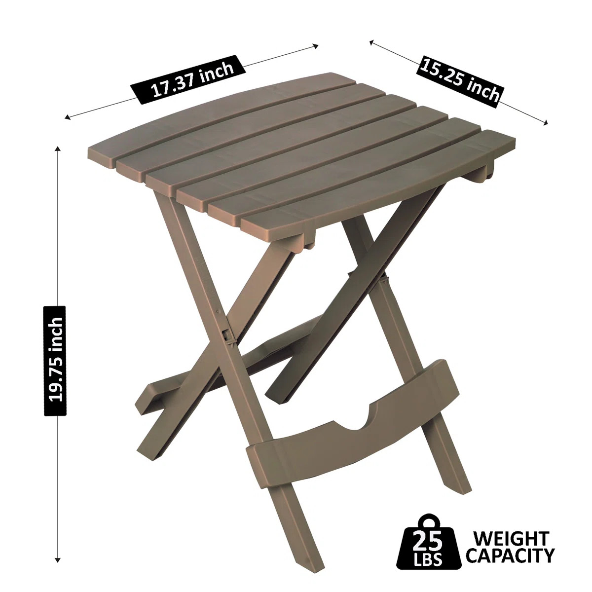 Keter Quik-Fold Side Table Durable Resin Outdoor Folding Patio End Table | Wayfair North America
