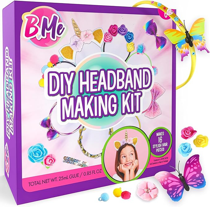 B Me Headband Making Kit for Girls - DIY 16 Unique Girls Hair Accessories with 60+ Craft Supplies... | Amazon (US)