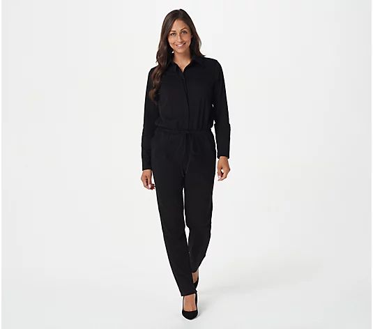 Women with Control Regular Prime Stretch Denim 2 Jumpsuit | QVC