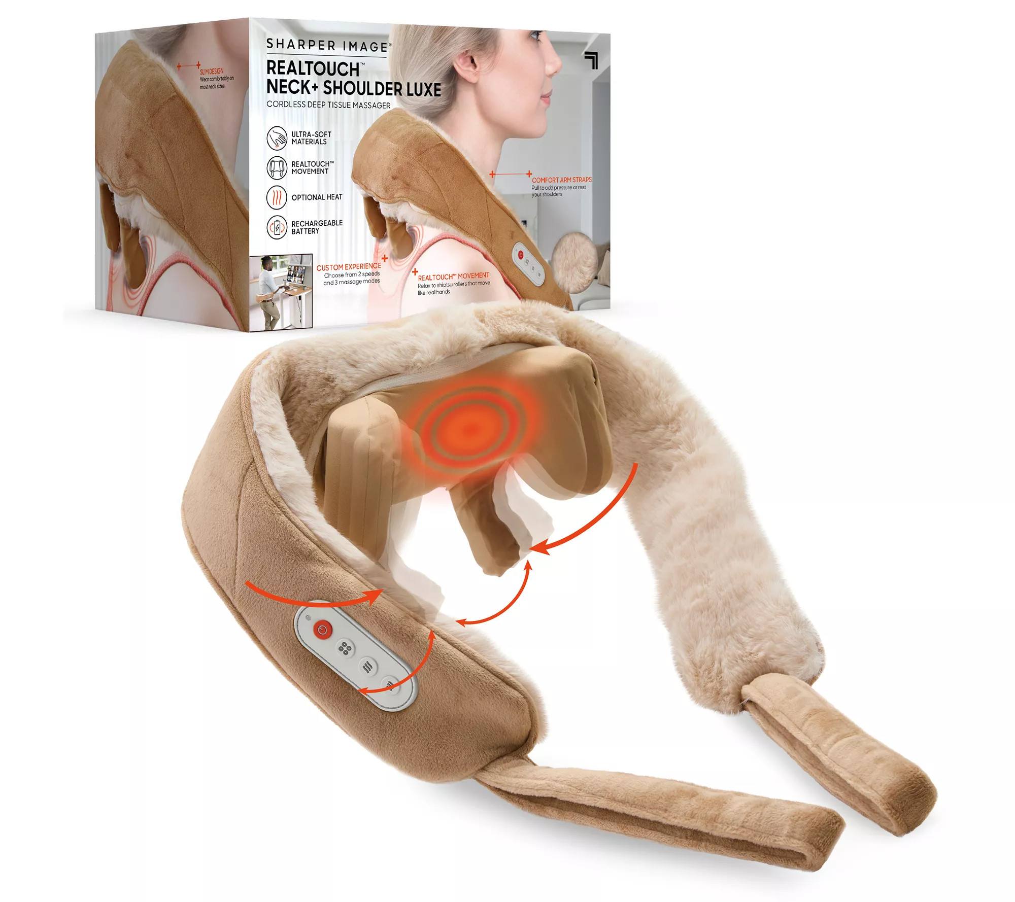 Sharper Image Real Touch Neck & Shoulder Shiatsu Massager - QVC.com | QVC