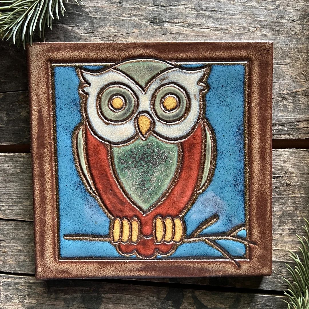 Owl Tile - Ceramic Tile - Woodland Decor - Nursery Decor - Birdwatcher - Gardening - Housewarming... | Etsy (US)