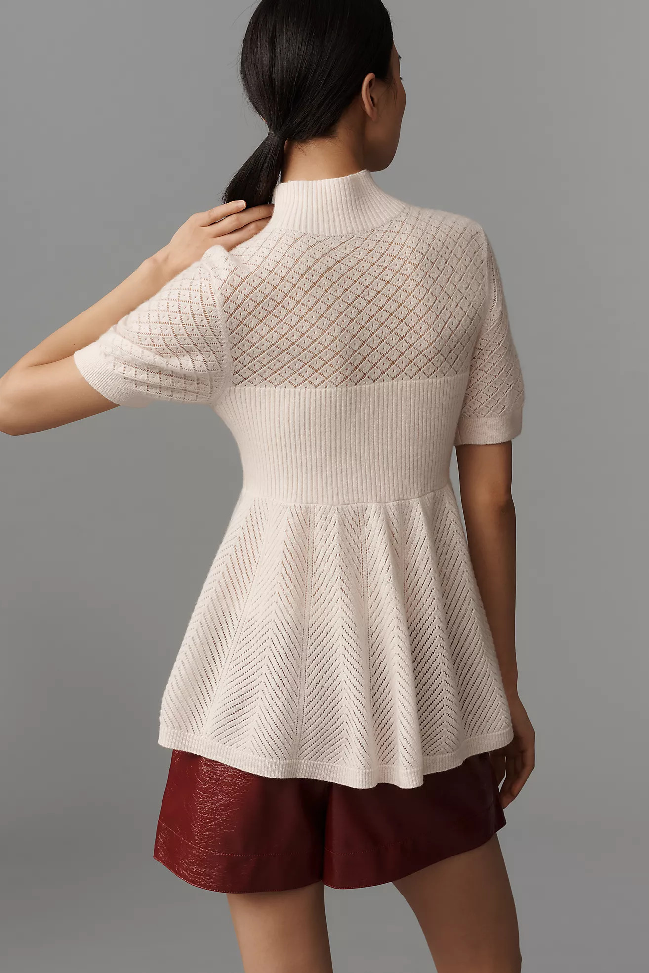 By Anthropologie Mock-Neck Cashmere Blend Sweater Tee | Anthropologie (US)