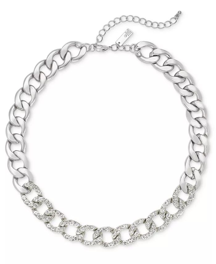 I.N.C. International Concepts Color Crystal Large Link Collar Necklace, 18 | Macys (US)