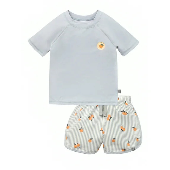 Modern Moments by Gerber Toddler Boy Short Sleeve Rash Guard and Trunk Set, 2-Piece, Sizes 12M - ... | Walmart (US)