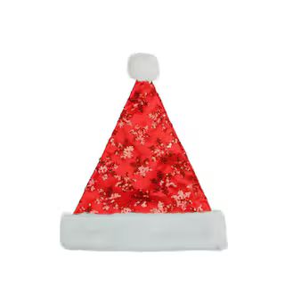 14"" Adult Medium Sequin Snowflake Santa Hat, Red By Northlight | Michaels® | Michaels Stores